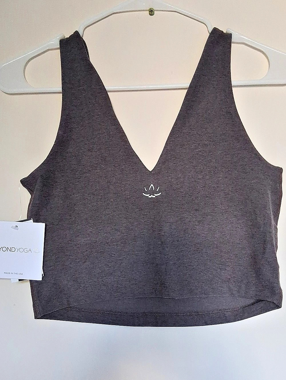 Beyond Yoga Spacedye Good Day Cropped Tank Gray Medium